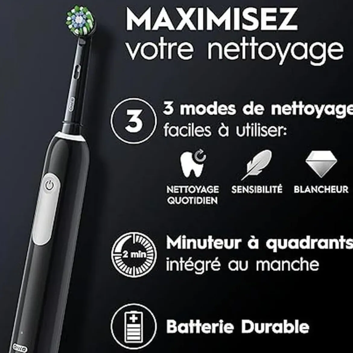 CepilloBRAUN Oral B Pro 1 Black (eb50rx+eb60x) PRO1NEGRO