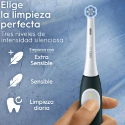 Cepillo Eléctrico Braun IO2 Verde con Funda de Viaje IO2VERDE