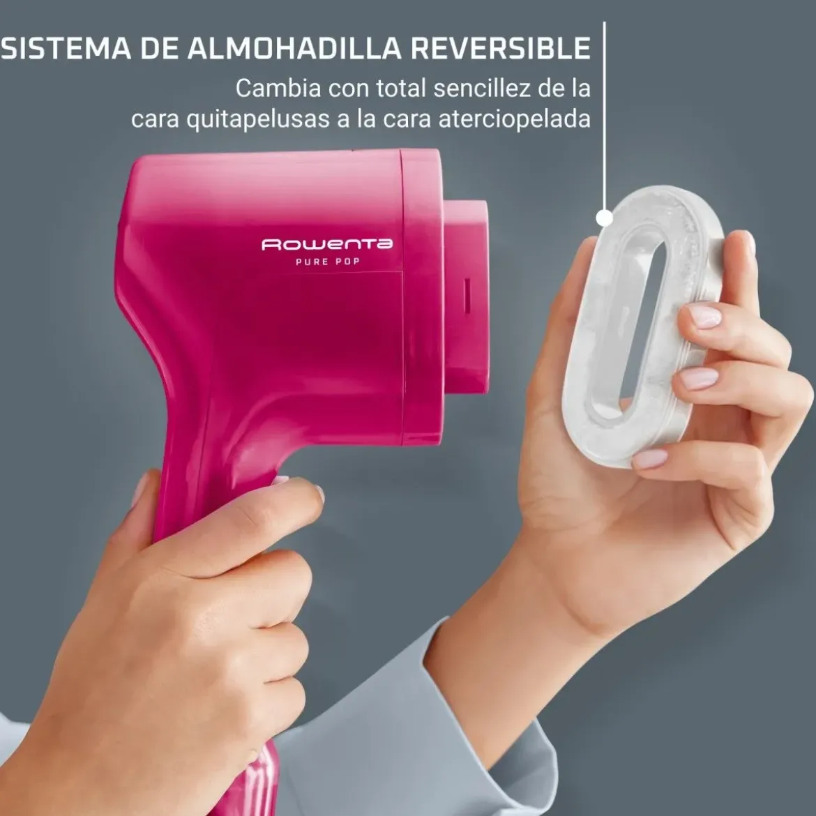 Cepillo ROWENTA Vertical Rosa Fucsia Vapor 20gr Steamer Pure Pop DR2023D1