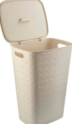 Cesto de Ropa 56L en color Blanco Tiza SOFTEX
