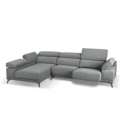 Chaise Longue con Asientos Deslizantes Tapizado en Tela Izquierda NIZA
