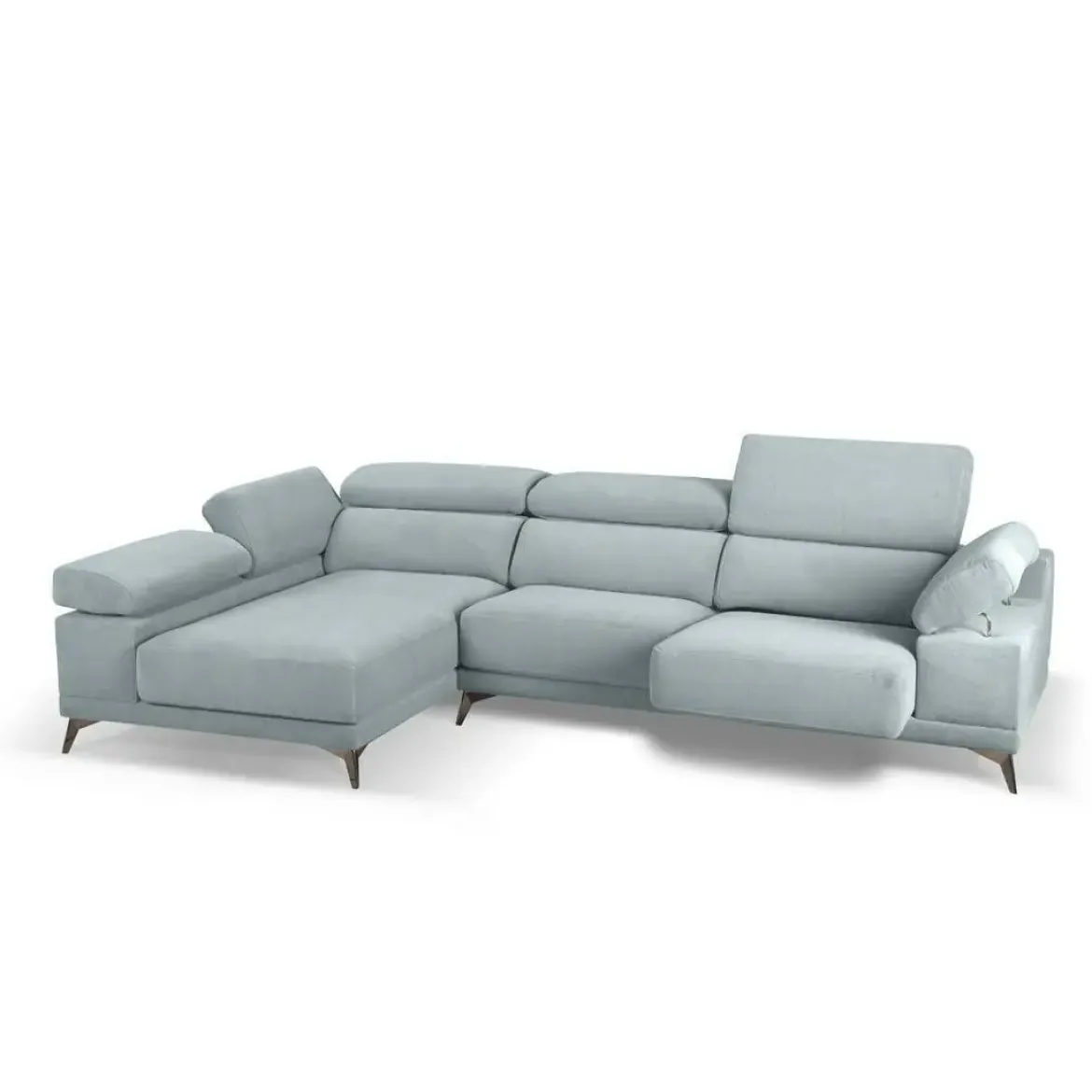 Chaise Longue con Asientos Deslizantes Tapizado en Tela Izquierda NIZA