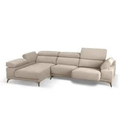 Chaise Longue con Asientos Deslizantes Tapizado en Tela Izquierda NIZA
