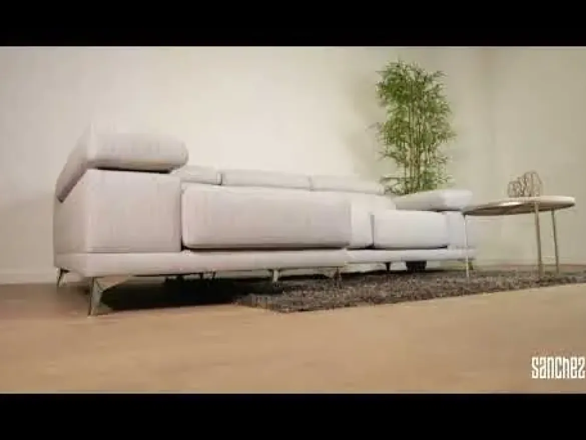 Chaise Longue con Asientos Deslizantes Tapizado en Tela Izquierda NIZA