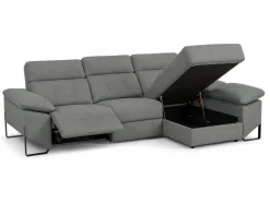 Chaiselongue Derecha 312 cm Relax Eléctrico con Arcón Tapizado en Poliéster XENA