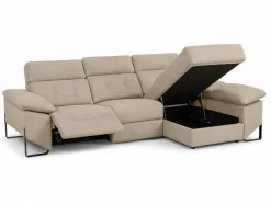 Chaiselongue Derecha 312 cm Relax Eléctrico con Arcón Tapizado en Poliéster XENA