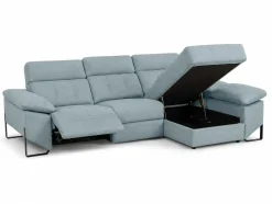 Chaiselongue Derecha 312 cm Relax Eléctrico con Arcón Tapizado en Poliéster XENA