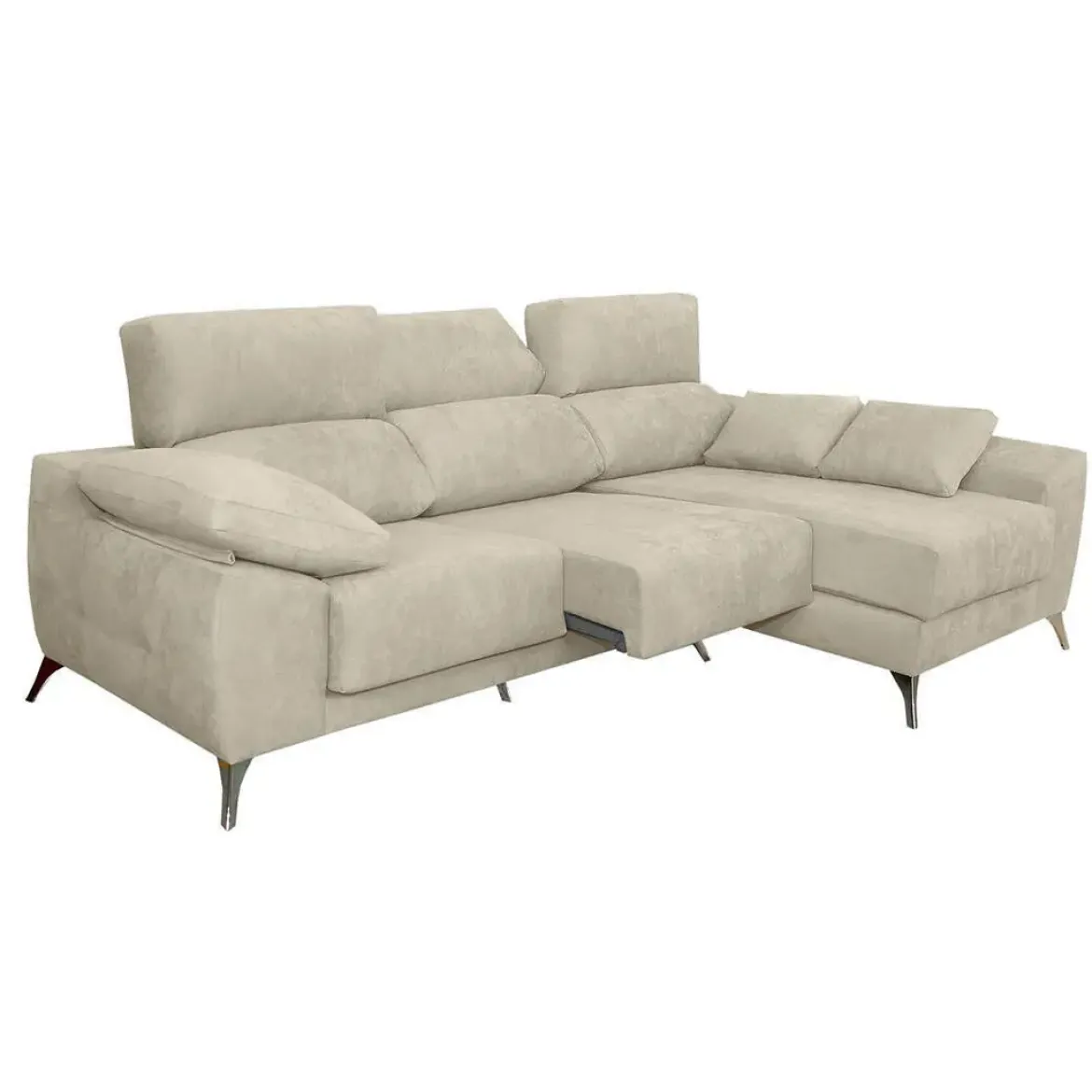 Chaise Longue Derecha con Patas Metálicas MALTA