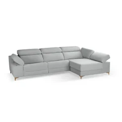 Chaiselongue Derecha 3 Plazas 306 cm Relax Eléctrico Tapizado en Poliéster OLIMPIA