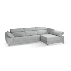 Chaiselongue Derecha 3 Plazas 306 cm Relax Eléctrico Tapizado en Poliéster OLIMPIA