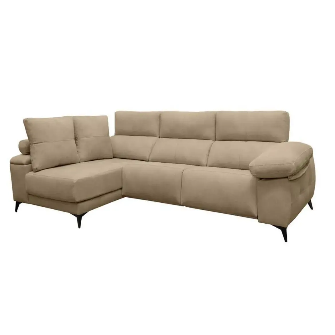 Chaise Longue Eléctrico con Arcón Izquierda Tapizado en Tela DANA