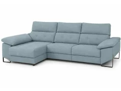 Chaiselongue Izquierda 312 cm Relax Eléctrico con Arcón Tapizado en Poliéster XENA