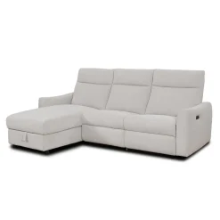 Chaise Longue Relax Eléctrico Reversible con Arcón Tapizado en Tela CHARLOTE