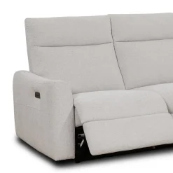 Chaise Longue Relax Eléctrico Reversible con Arcón Tapizado en Tela CHARLOTE