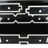 Cómoda Artesanal de Hueso Negra con Taracea Hecha a Mano MB-217978