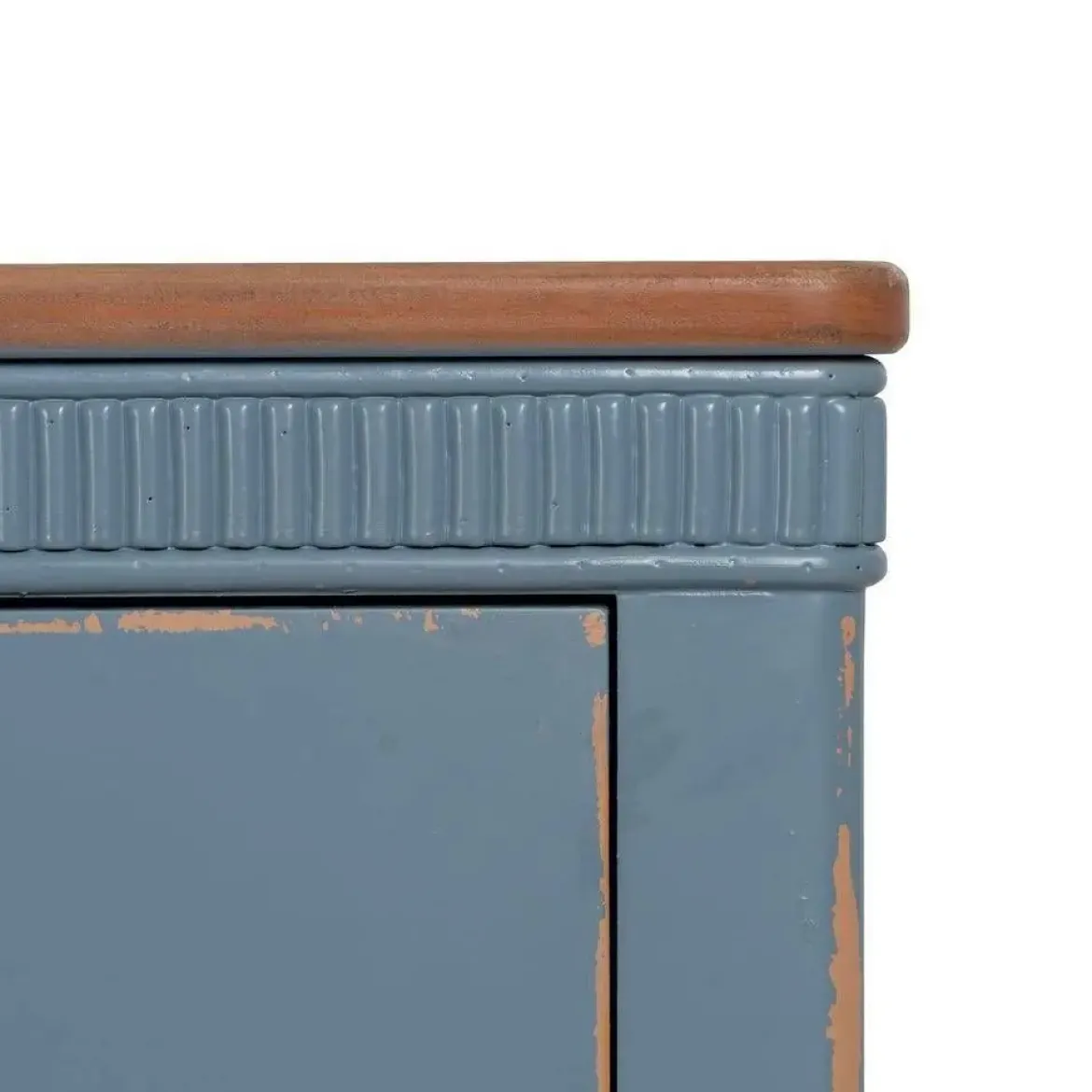 Cómoda Azul de Madera con 4 Cajones y Patas Altas 115 cm 610590