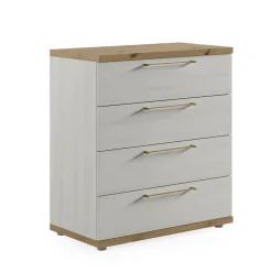 Cómoda de Dormitorio 4 Cajones 80 cm Melamina KRONOS.5 DK15