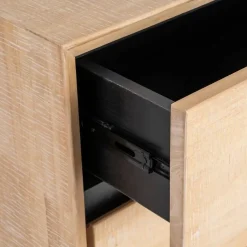 Cómoda de Dormitorio Madera y Metal Natural-Negro 615682
