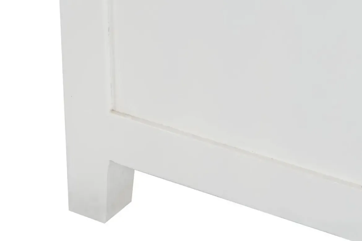Cómoda de Madera Blanca con 8 Cajones en Mango y Acacia MB-207442