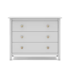 Cómoda de Madera Color Blanco con 3 Cajones MAX