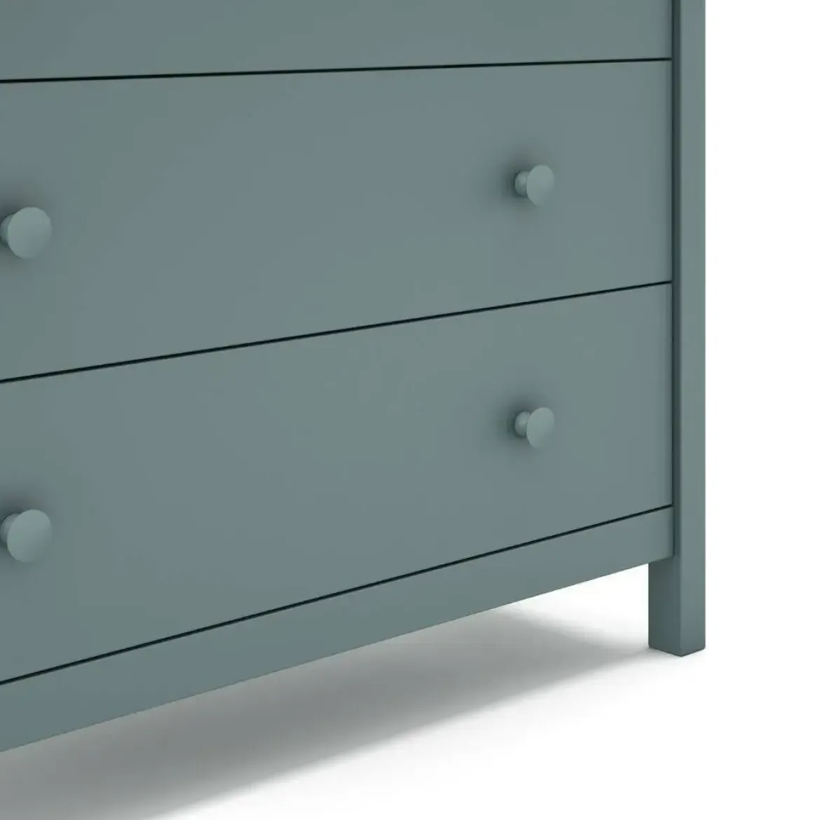 Cómoda de Madera Color Verde Petróleo con 3 Cajones MAX