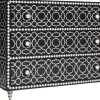 Cómoda de Madera de Mango y Hueso 3 Cajones MB-228444