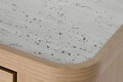 Cómoda de Mármol Travertino Gris Claro con 6 Cajones MB-217309