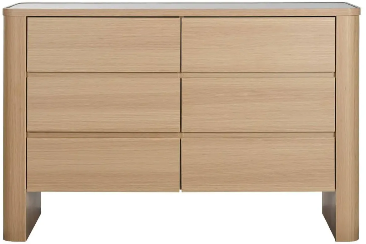 Cómoda de Mármol Travertino Gris Claro con 6 Cajones MB-217309