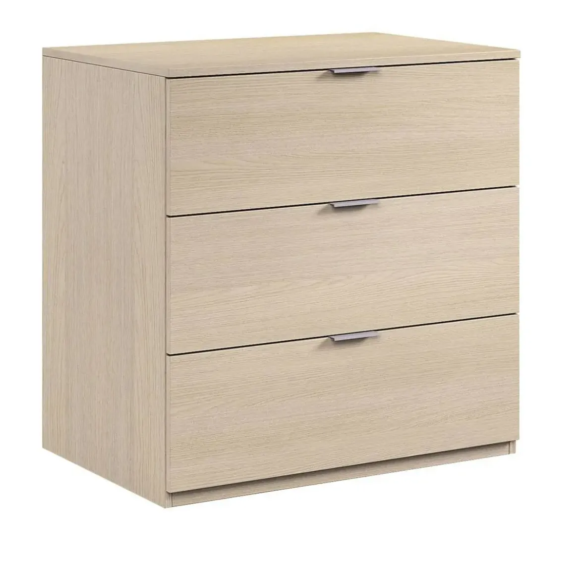 Cómoda de tres cajones con acabado de roble LC7823R