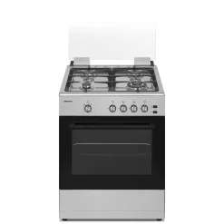 Cocina de Gas 4 Fuegos INFINITON con Horno INOX CC61EHX