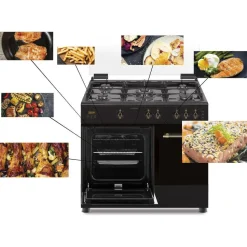 Cocina de Gas Infiniton CCRST90EPH 5 Fuegos con Horno de 59 L