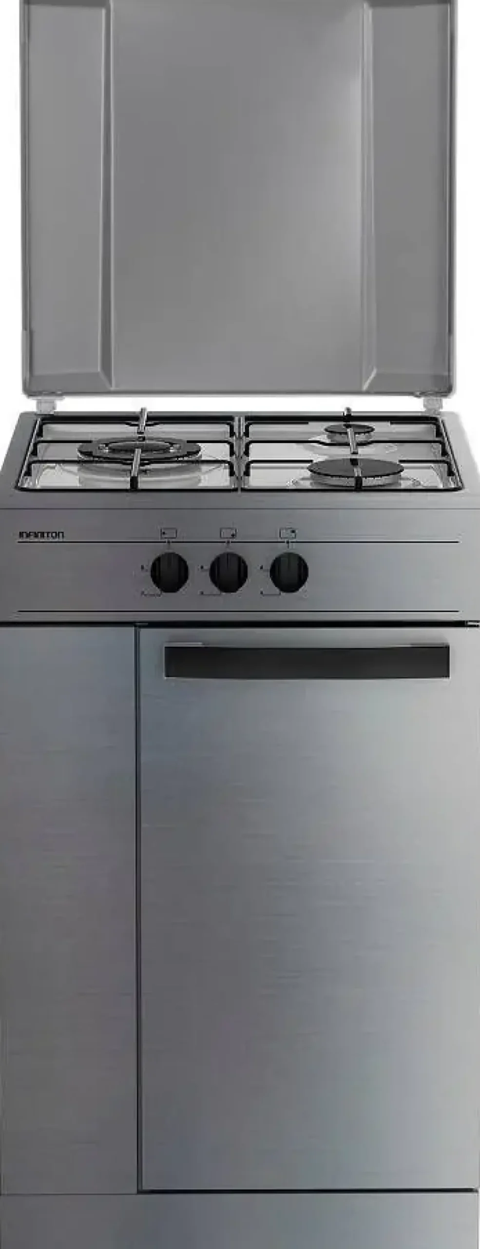 Cocina Gas INFINITON 3 Fuegos Inox Wok CC3AC