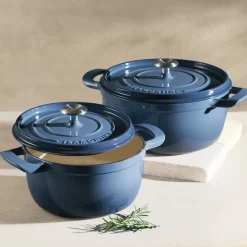 Cocotte de Hierro Fundido Esmaltado Azul 22 cm 3,7L 31700154