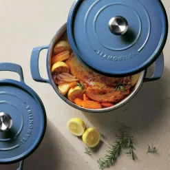 Cocotte de Hierro Fundido Esmaltado Azul 22 cm 3,7L 31700154
