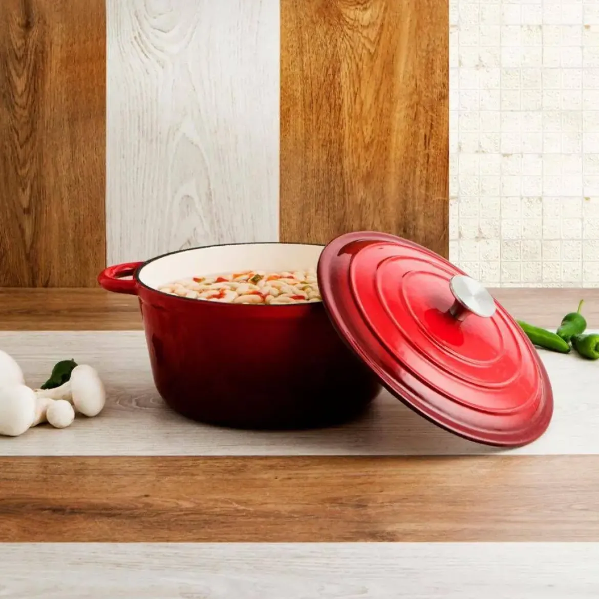 Cocotte de Hierro Fundido Esmaltado 28 cm 6L BIDASOA 7664009