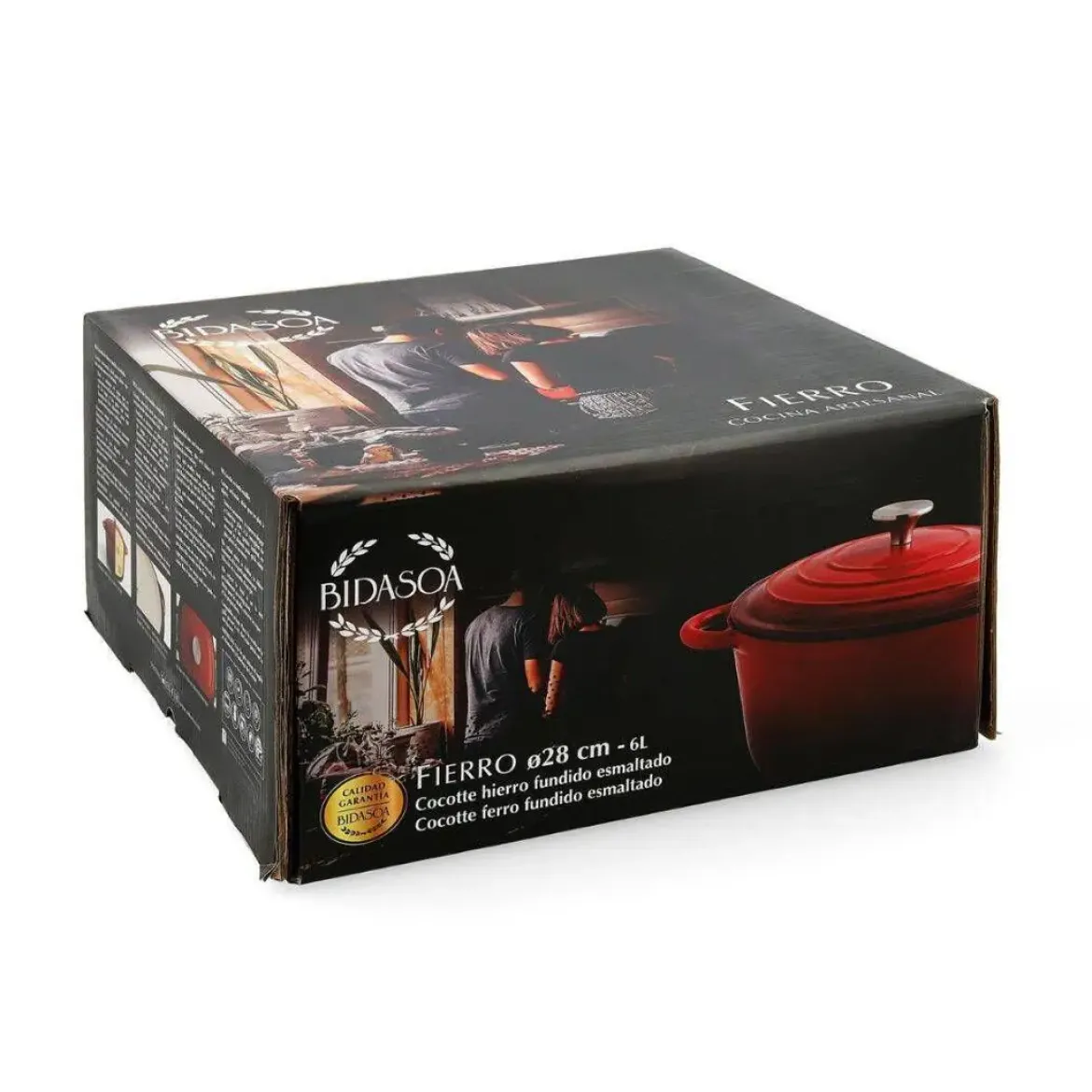 Cocotte de Hierro Fundido Esmaltado 24 cm 3,7L BIDASOA 7664008