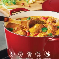 Cocotte de Hierro Fundido Esmaltado 28 cm Roja 6,2 L 31700213