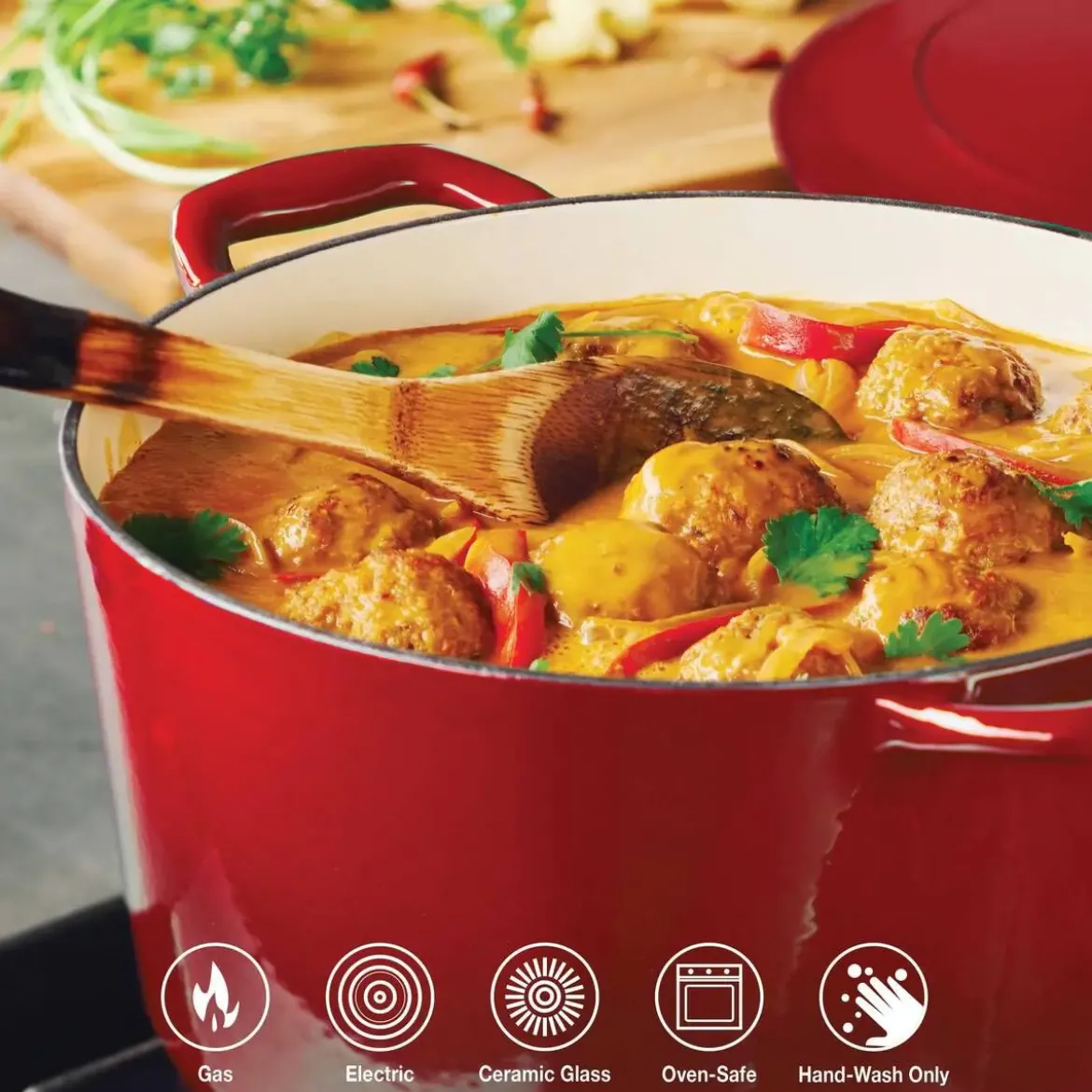 Cocotte de Hierro Fundido Esmaltado 28 cm Roja 6,2 L 31700213