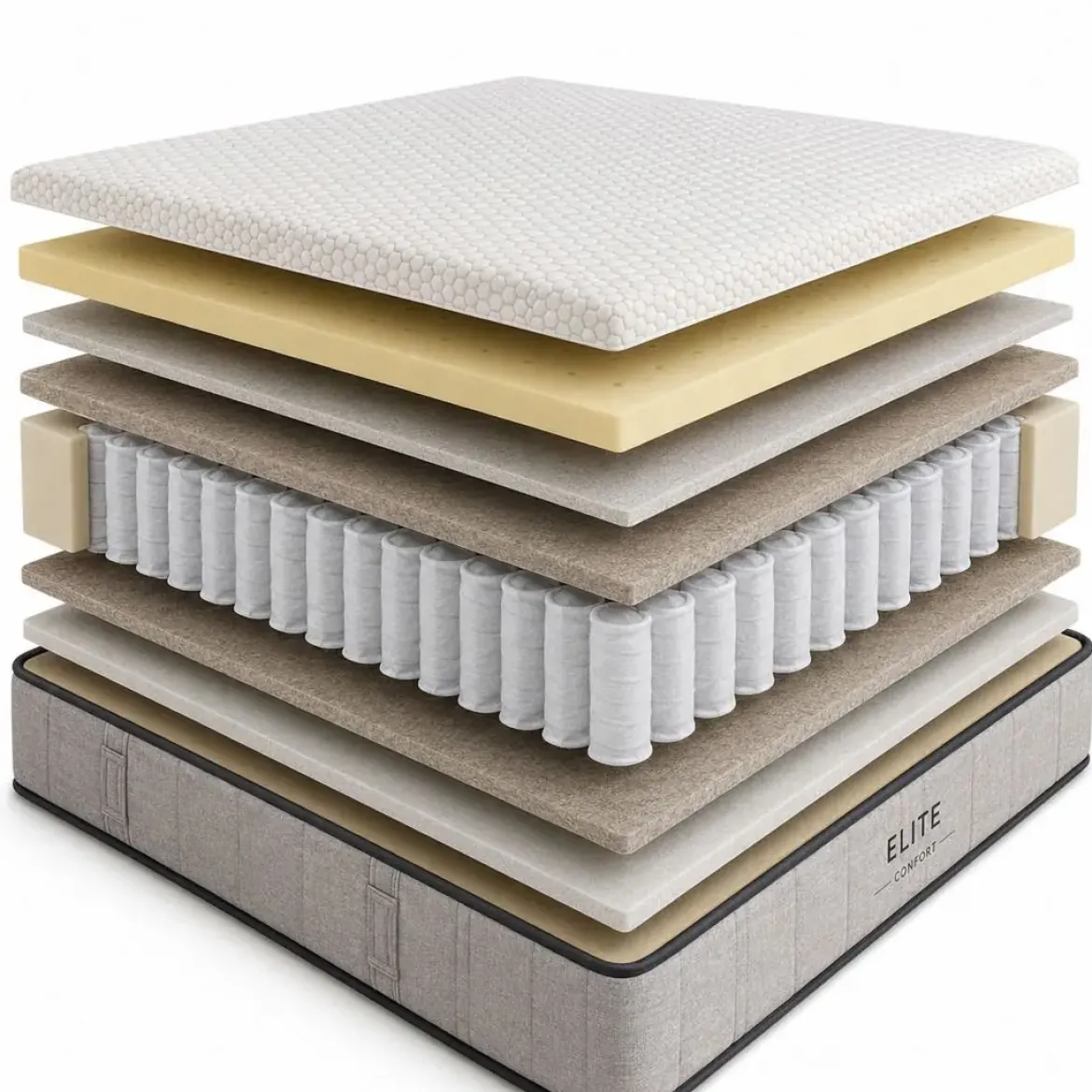 Colchón 90x190 cm de Muelles Ensacados con 3 cm de Visco Flow ELITE NOVA