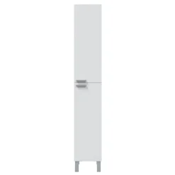 Columna de Baño Blanca con 2 Puertas y Estantes Regulables KONCEPT 305260BO