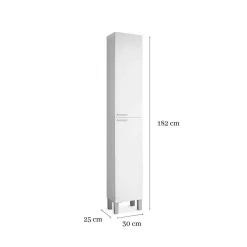 Columna de Baño Blanca con 2 Puertas y Estantes Regulables KONCEPT 305260BO