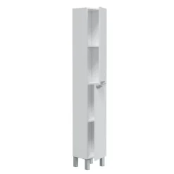 Columna de Baño Blanca con 2 Puertas y Estantes Regulables KONCEPT 305260BO