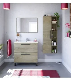 Columna de Baño en Roble Alaska con Puerta ATENEA 305471C