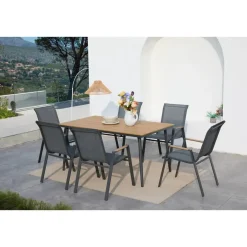 Comedor de Jardín 6 Comensales Acero MB-224527