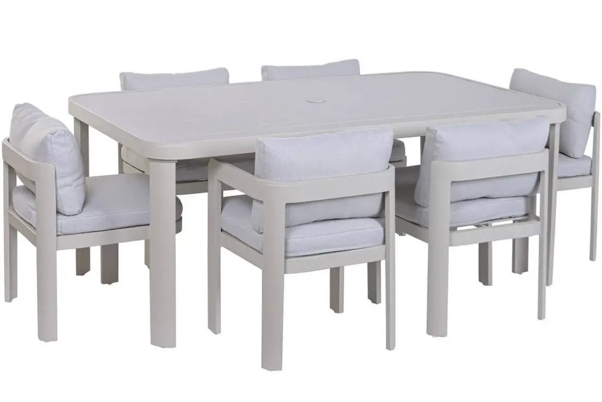 Comedor de Jardín de Aluminio con 6 Sillas Arena MB-224139