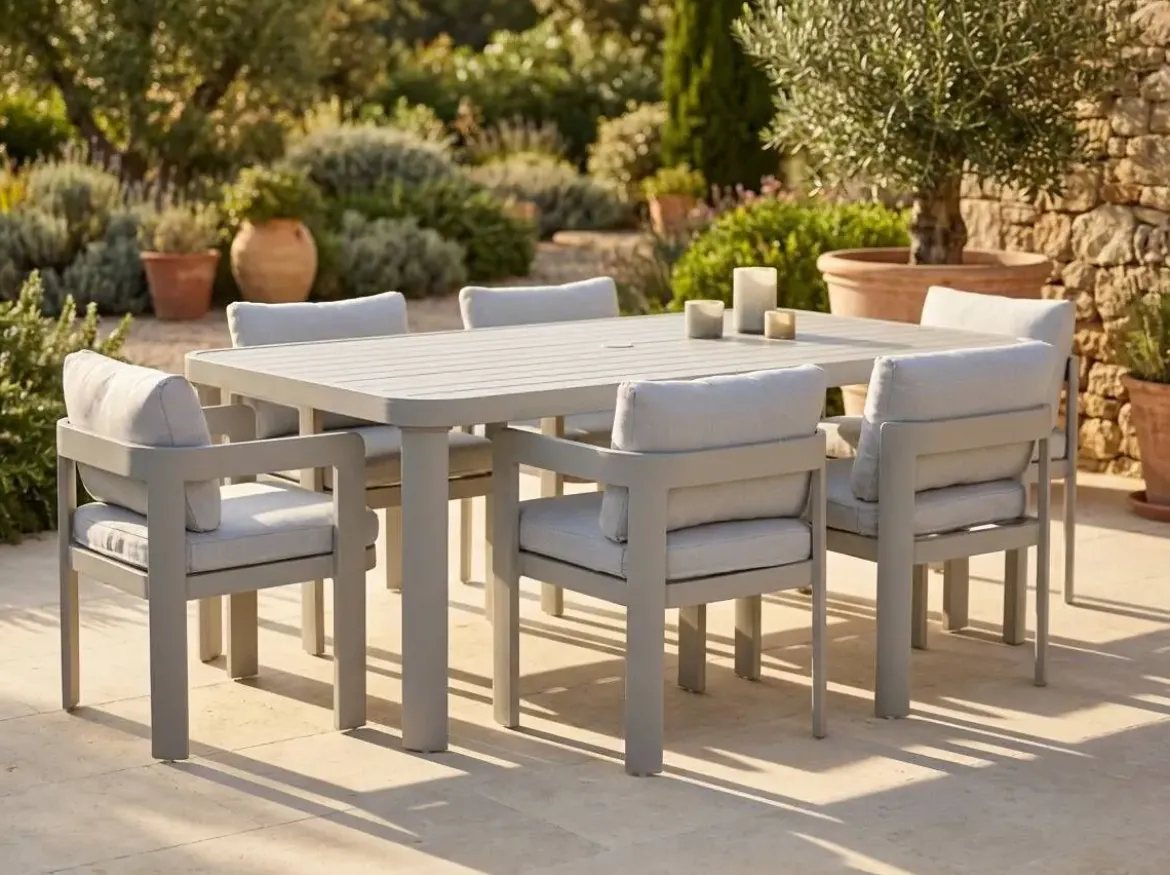 Comedor de Jardín de Aluminio con 6 Sillas Arena MB-224139