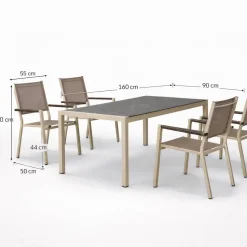 Comedor de Jardín en Aluminio Nude CÓRCEGA-MOASIS