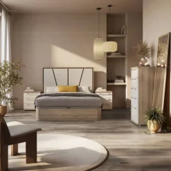 Composición de Dormitorio Acabado Roble Natural KRONOS 5 N 816