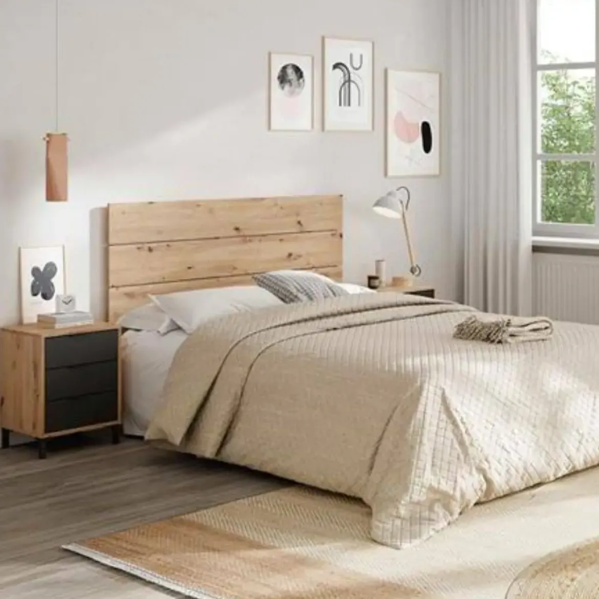 Composición de Dormitorio con Acabados en Antracita y Nordik ENZO 0Z6076W