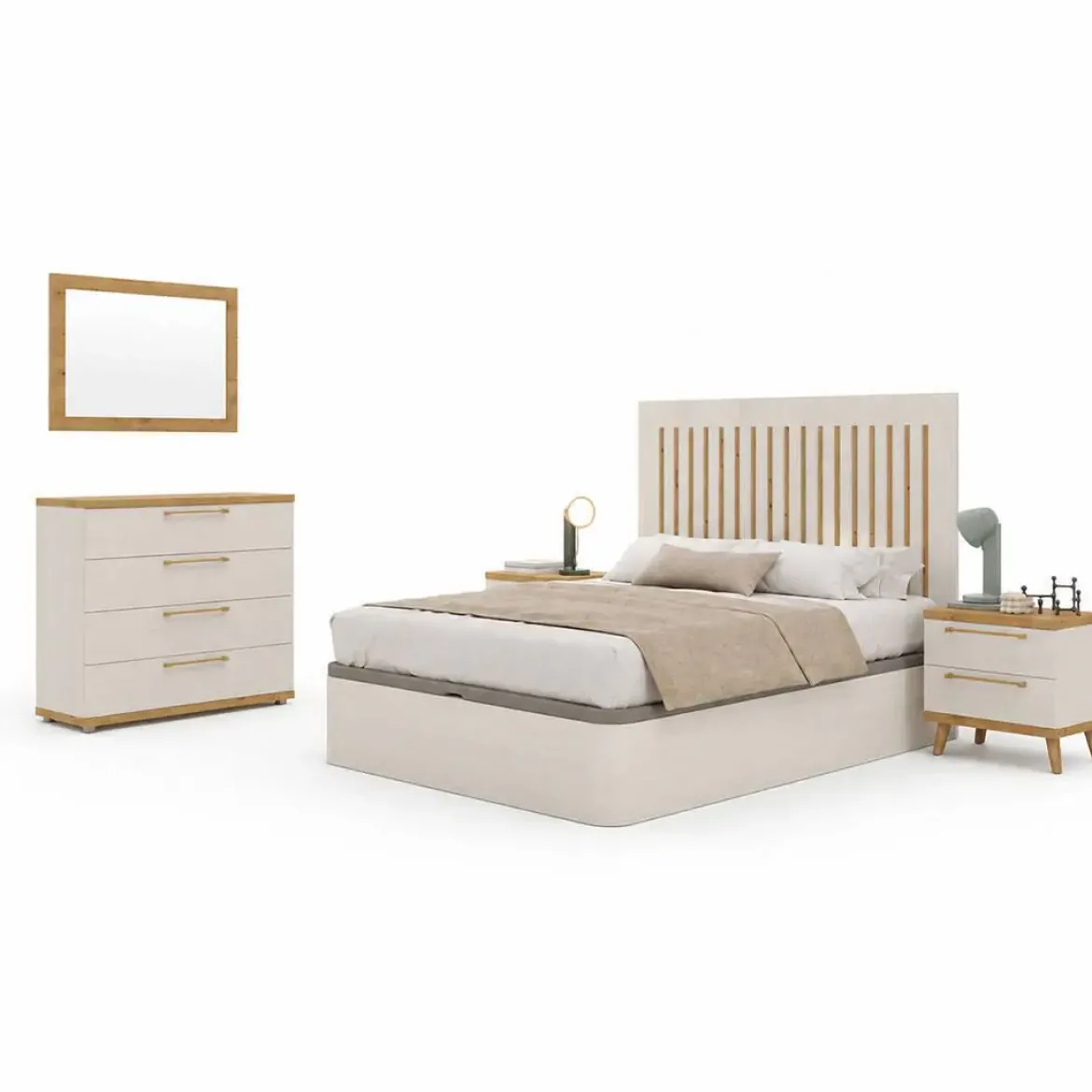 Composición de Dormitorio de Matrimonio Polar/Artisan KRONOS 5 N 809